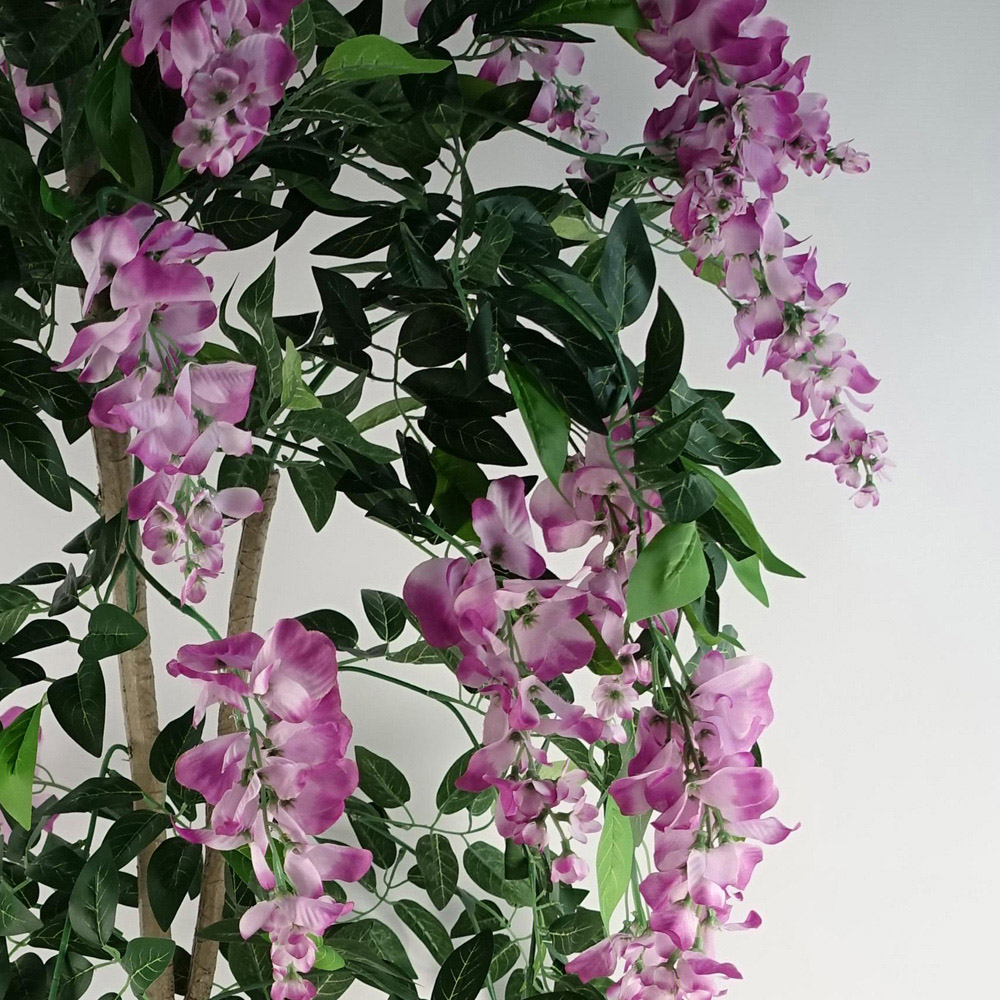 Leaf Light Pink Wisteria Artificial Tree in Pot 150cm Image 2
