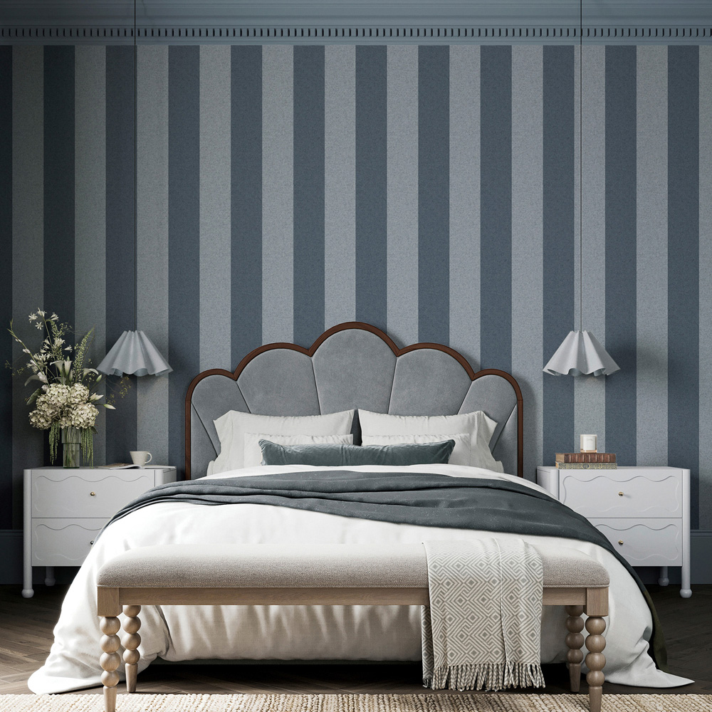 Superfresco Easy Regent Stripe Archival Blue Wallpaper Image 3
