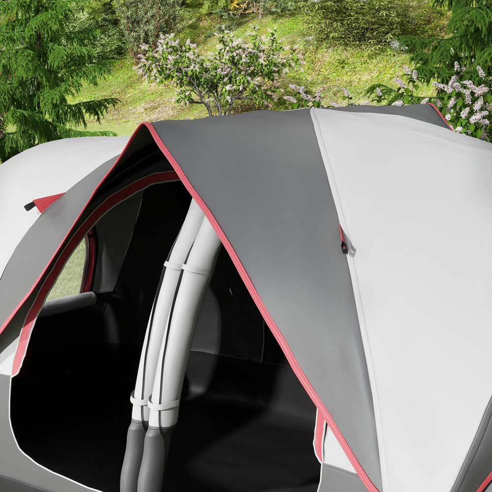 Outsunny 5-6 Person Camping Tent with 2 Bedroom and Waterproof Rainfly Grey Image 3