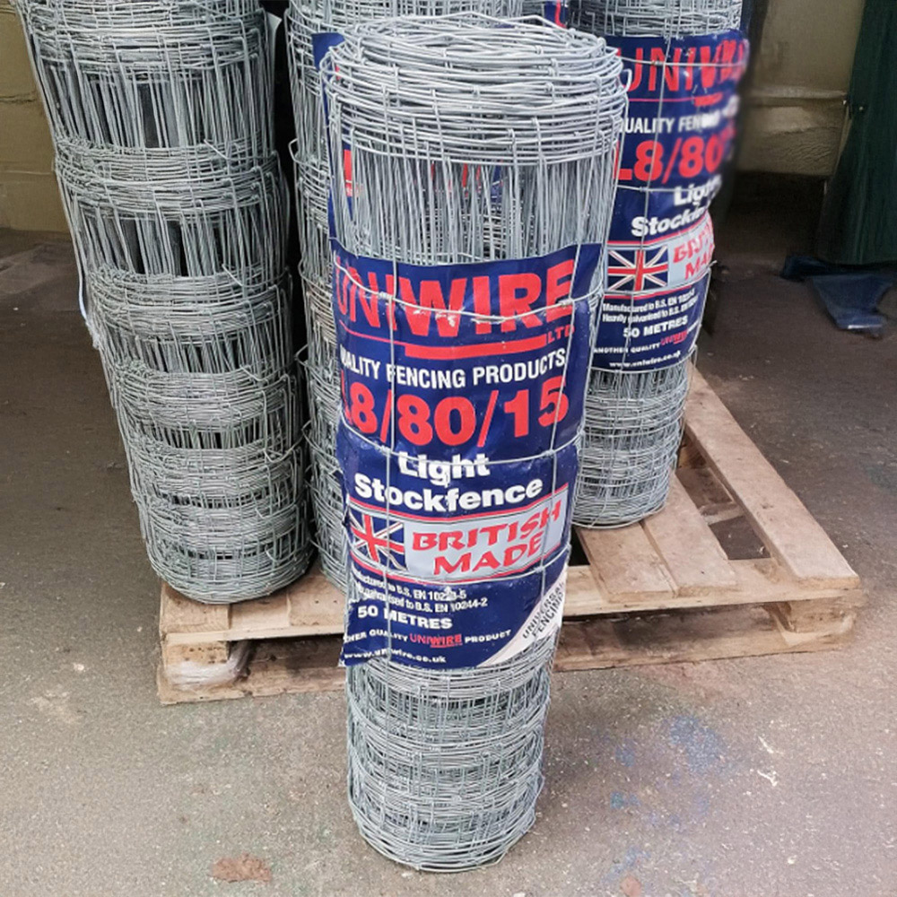 Inspirational Gifting L8/80/15 Lightweight Stock Wire Fencing Roll 80cm x 50m Image 2