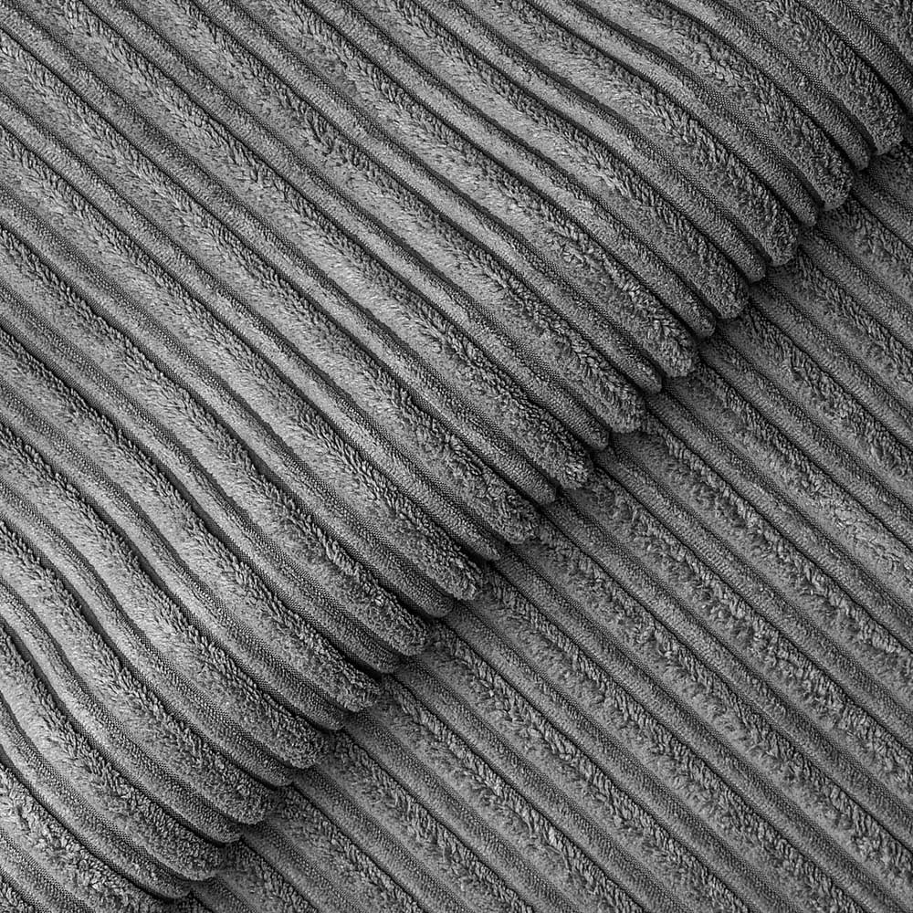 Portland Luxor 4 Seater Grey Jumbo Cord Right Hand L Shape Corner Sofa Image 4