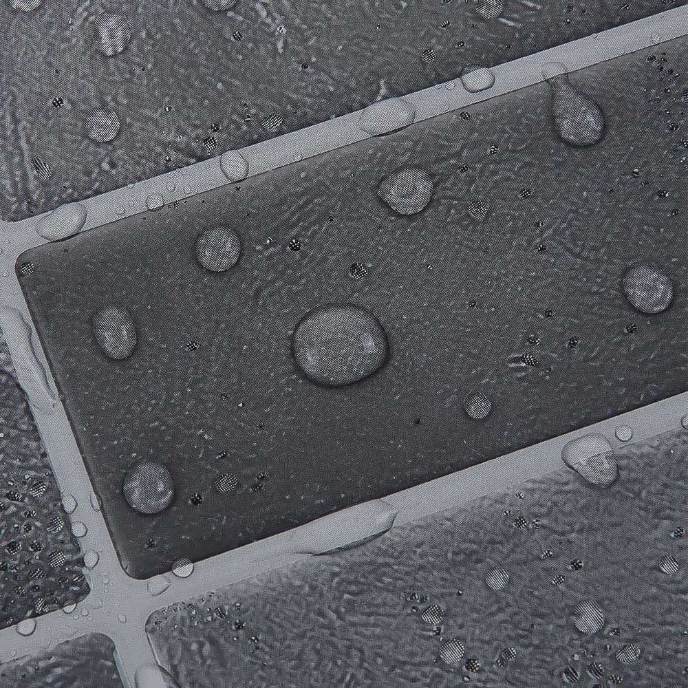 Living and Home Dark Grey Rectangle Self Adhesive Wall Sticker 10 Pack Image 5
