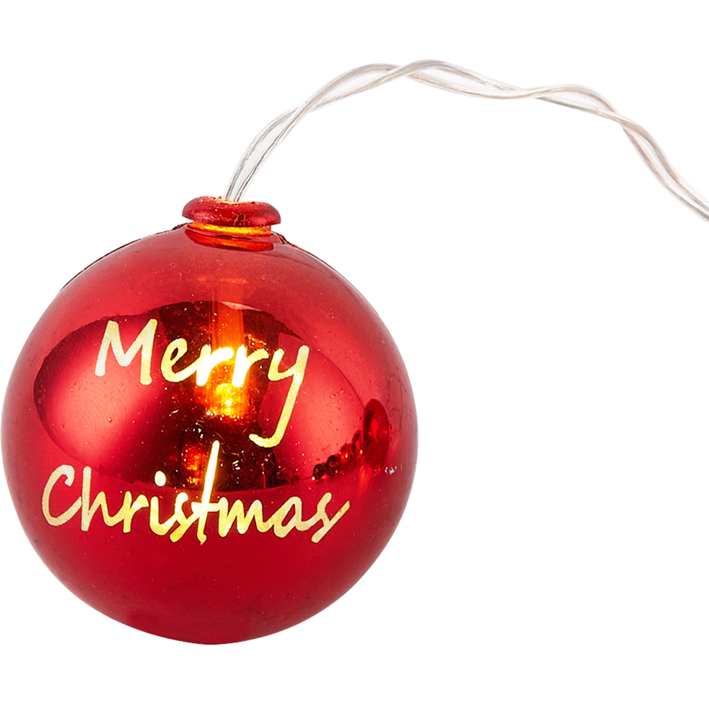 Living and Home 20 Multicoloured LED Christmas Shiny Bauble String Light Image 6