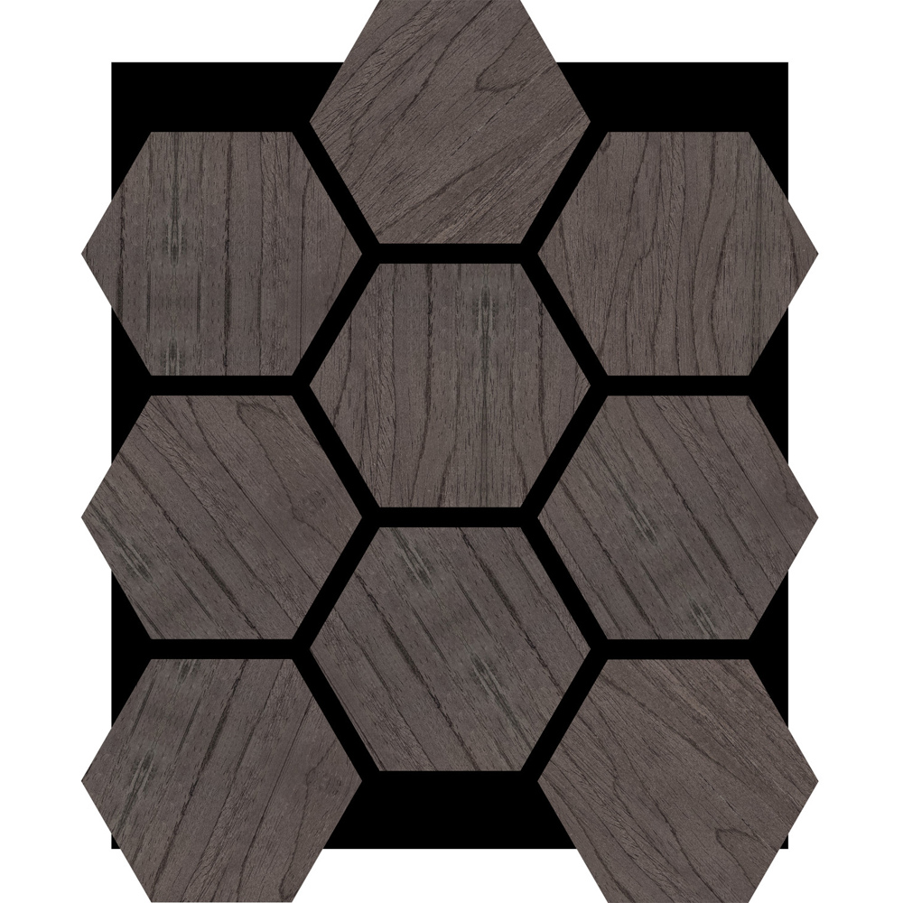 Wall Panels UK Ebony Hexagonal Acoustic Wall Panel 2 Pack Image 2