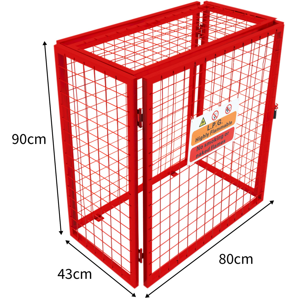 MonsterShop Red Gas Bottle Collapsible Mesh Cage 90 x 80cm Image 5