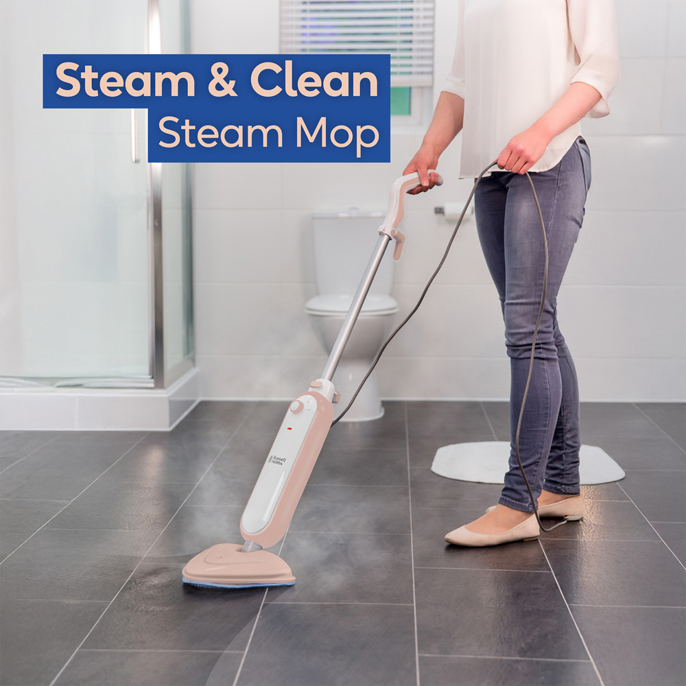 Russell Hobbs Blush Pink Steam and Clean Mop Image 6