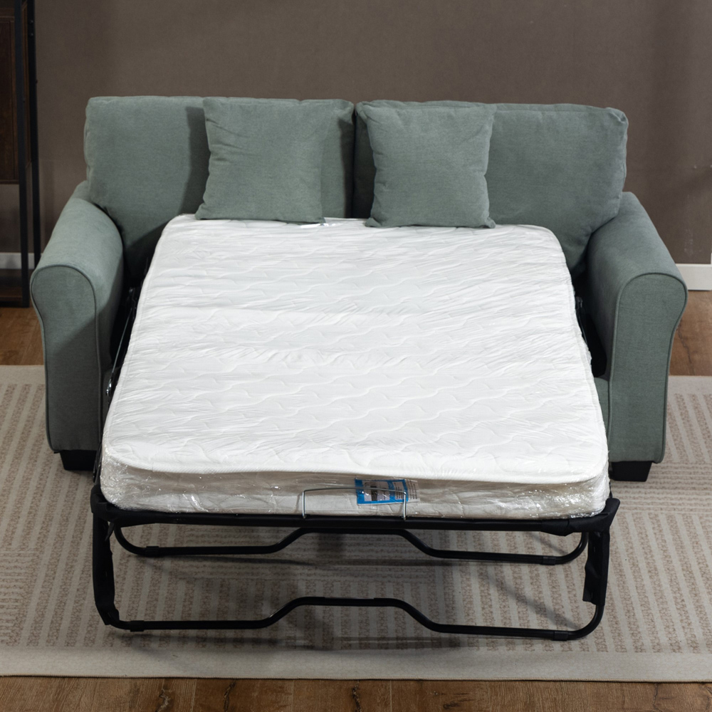 Artemis Home Lewiston 2 Seater Duck Egg Fabric Sofa Bed Image 7