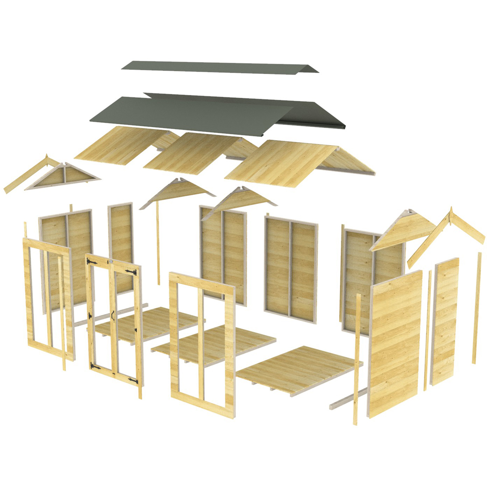 DIY Sheds 8 x 4ft Tongue and Groove Timber Apex Summerhouse Image 3