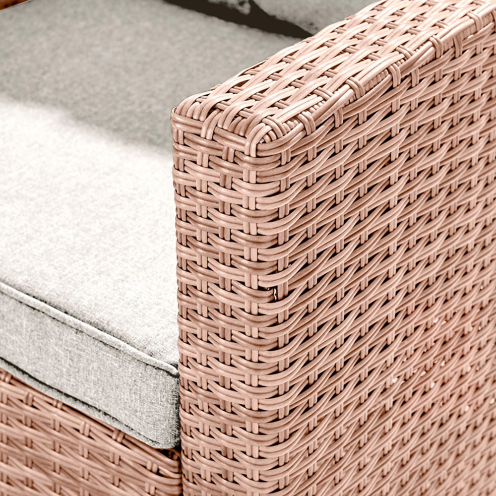 Furniturebox Sierra Rattan 9 Seater Garden Dining Set Beige Image 3