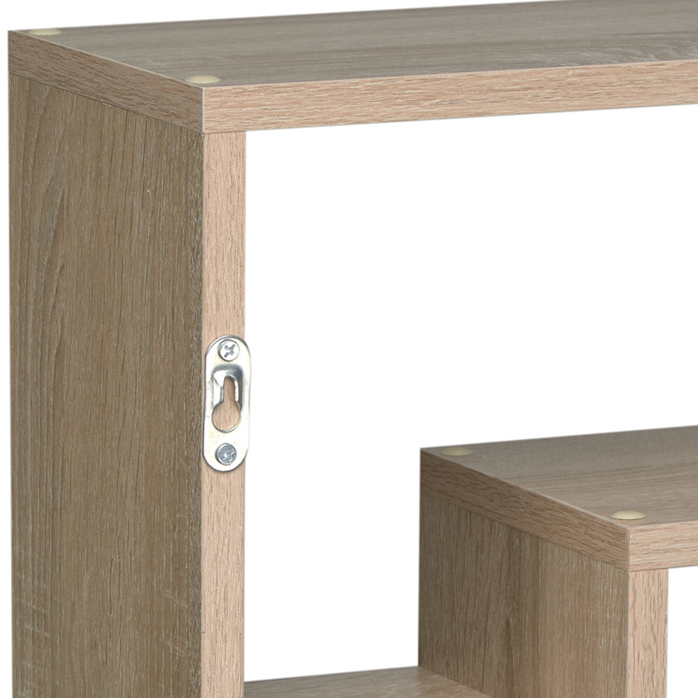 tectake Cassandra 8 Compartment Oak Sonoma Floating Shelf Image 6