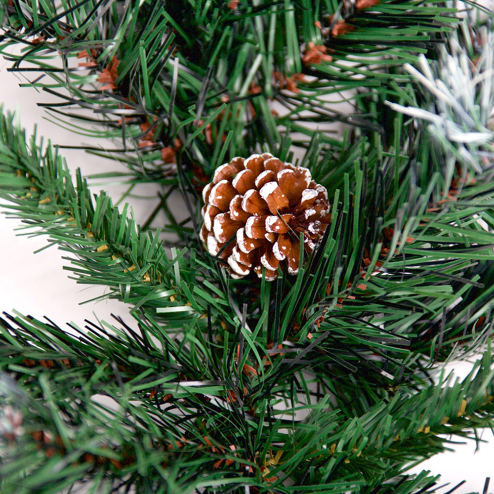 Best Artificial Frosted Deluxe Christmas Garland with Pine and Spruce Tips 370cm Image 6