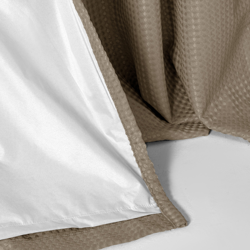 Velosso Waffle Natural Blackout Curtains 229 x 229cm Image 5