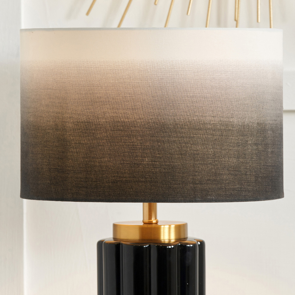 Pacific Lifestyle Lushan Black Scalloped Ceramic Table Lamp Image 3