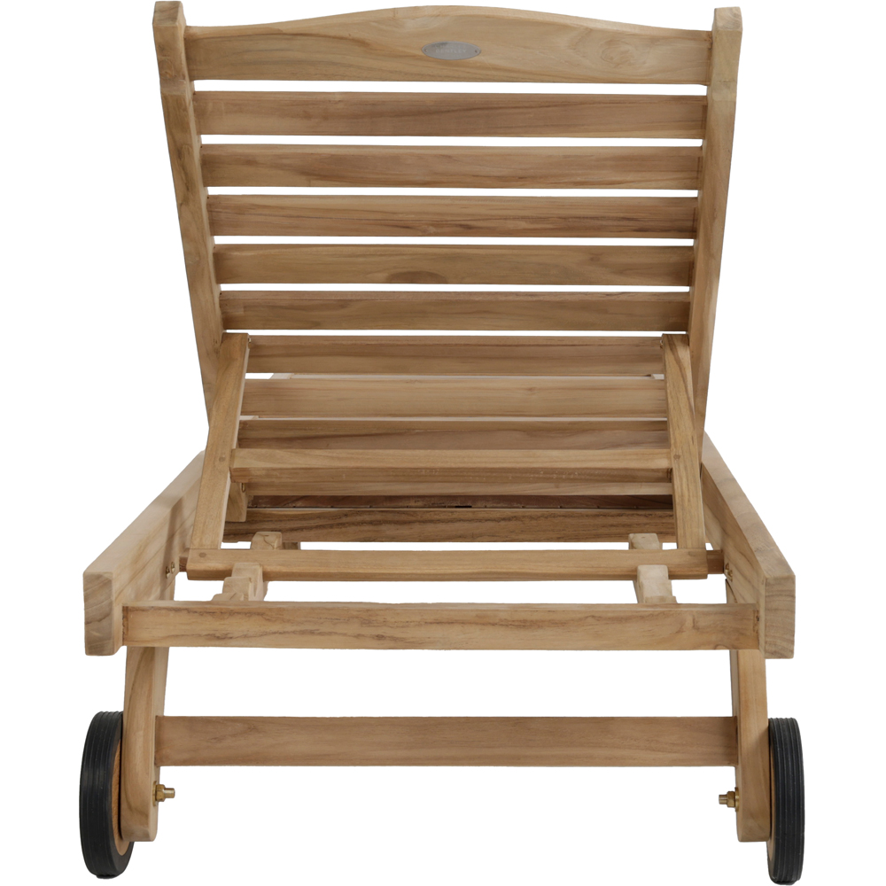 Charles Bentley Premium Teak Sun Lounger Image 5