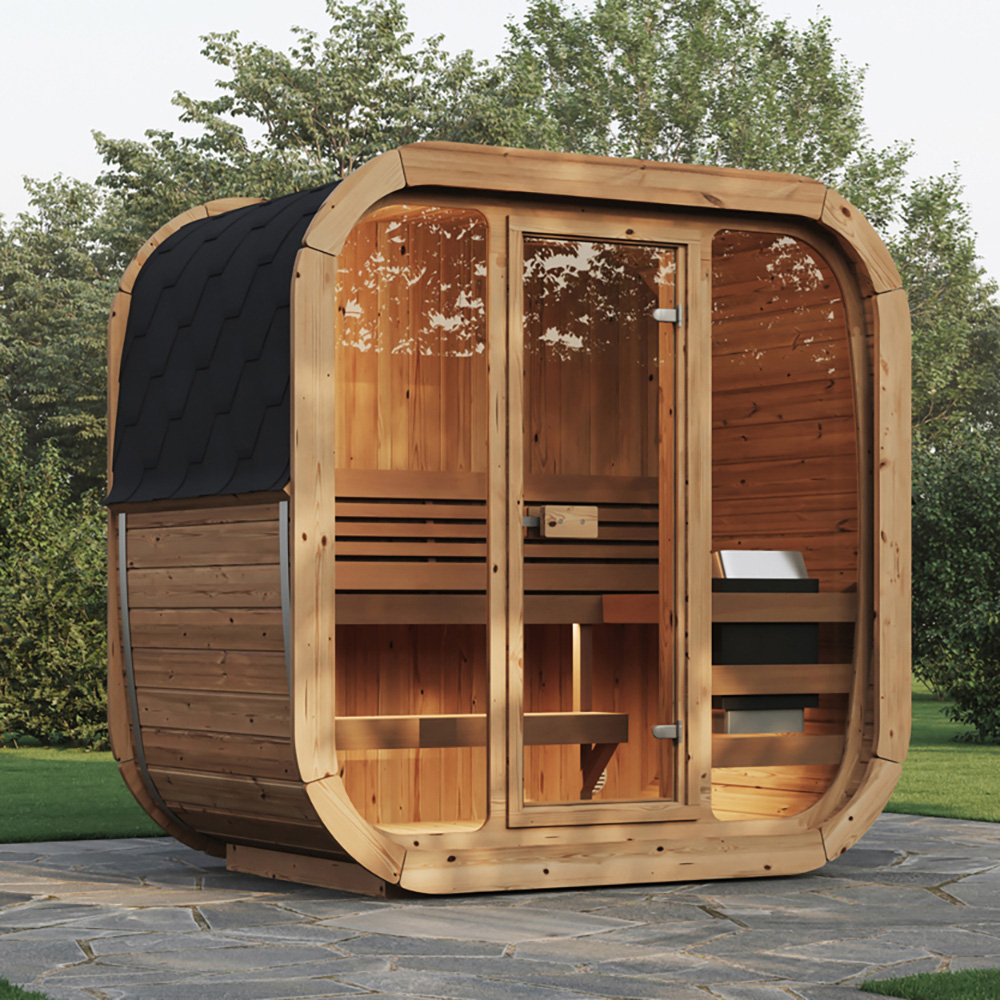 Stjarna Icon Black Thermowood Outdoor Sauna 4.1 x 6.7ft Image 2