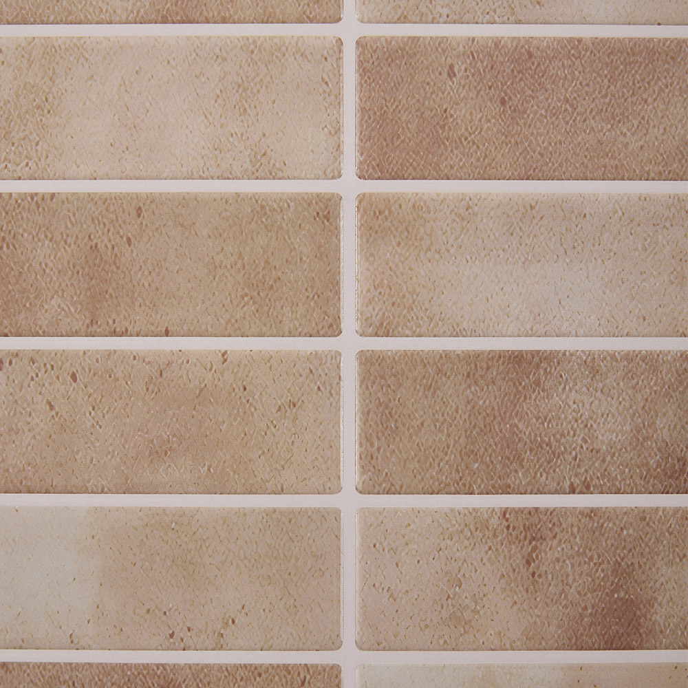 Living and Home Brown Rectangle Self Adhesive Wall Sticker 10 Pack Image 4