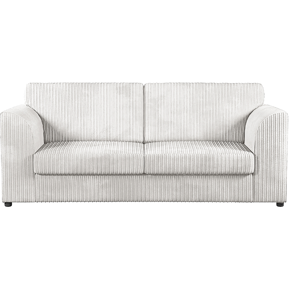 Luxor 5 Seater Silver Jumbo Cord Full Back Sofa Suite Image 3
