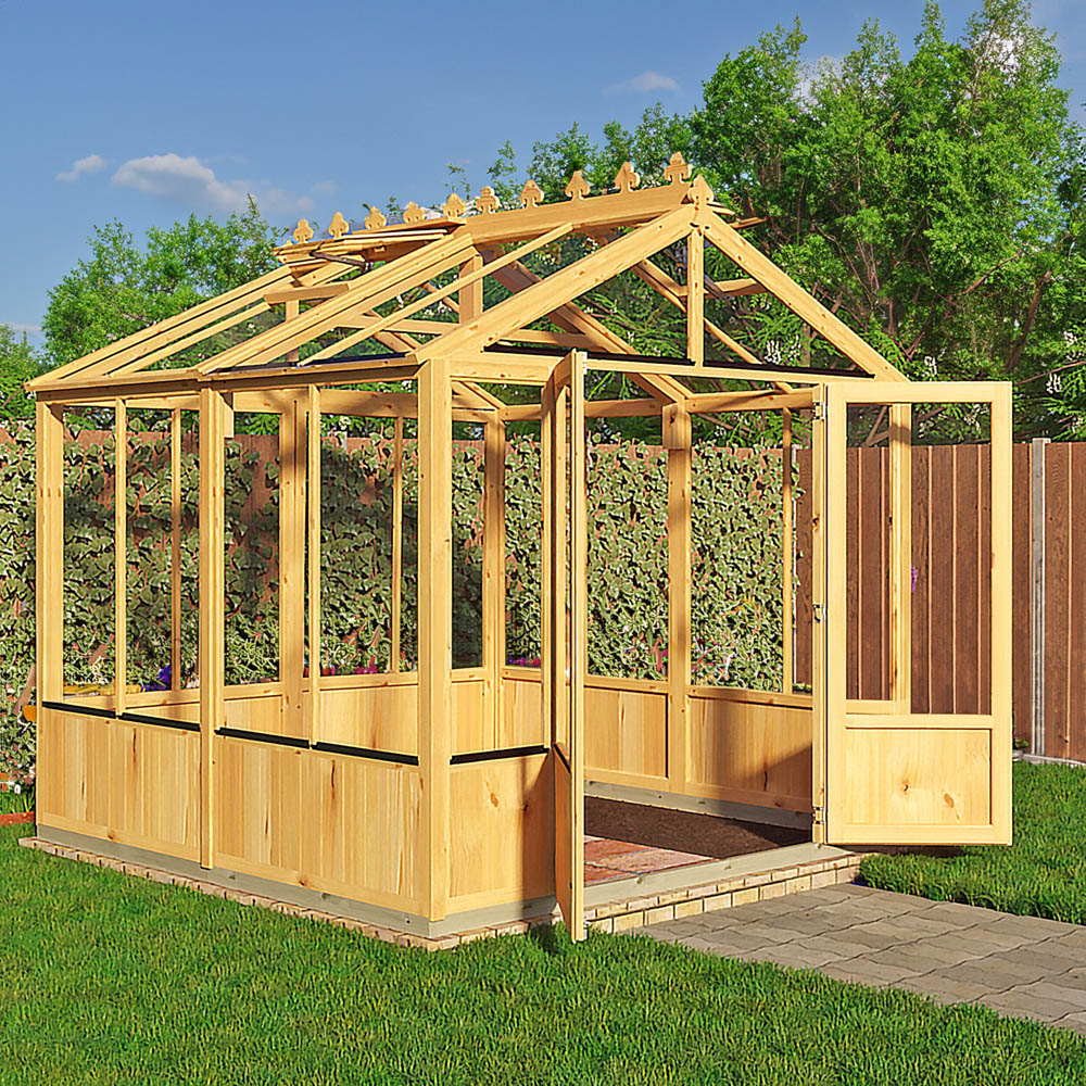 Shire Holkham Wooden 8 x 8ft Apex Greenhouse Image 5