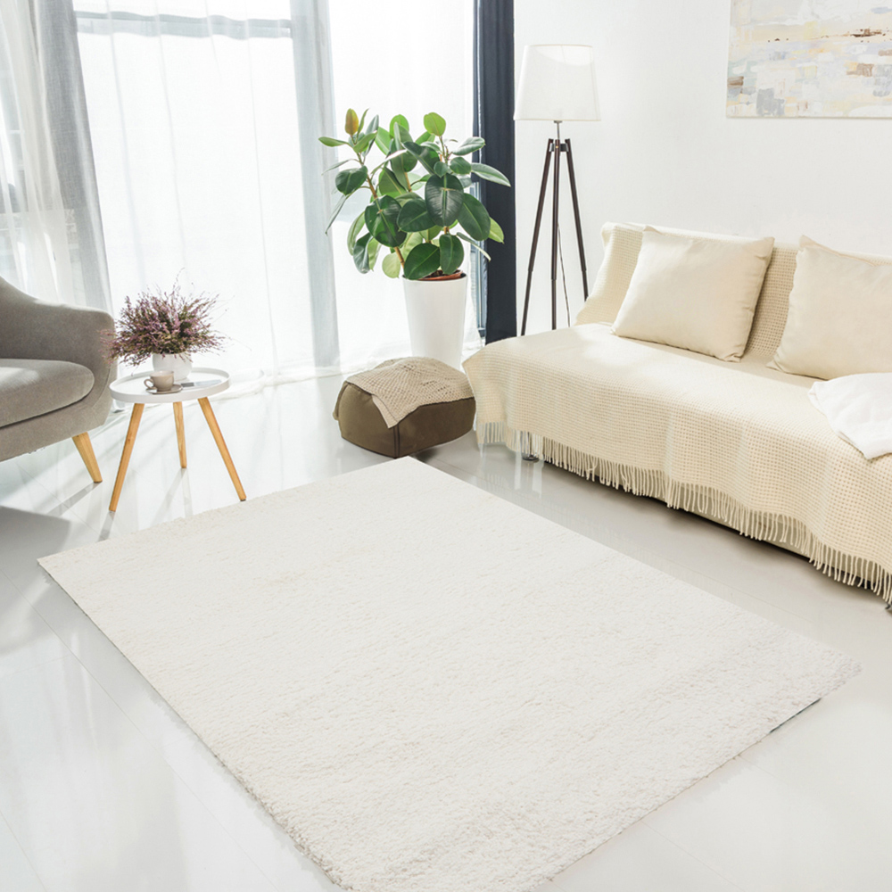 DS Living Cloud Luxe Plain Ivory Rug 120 x 160cm Image 2