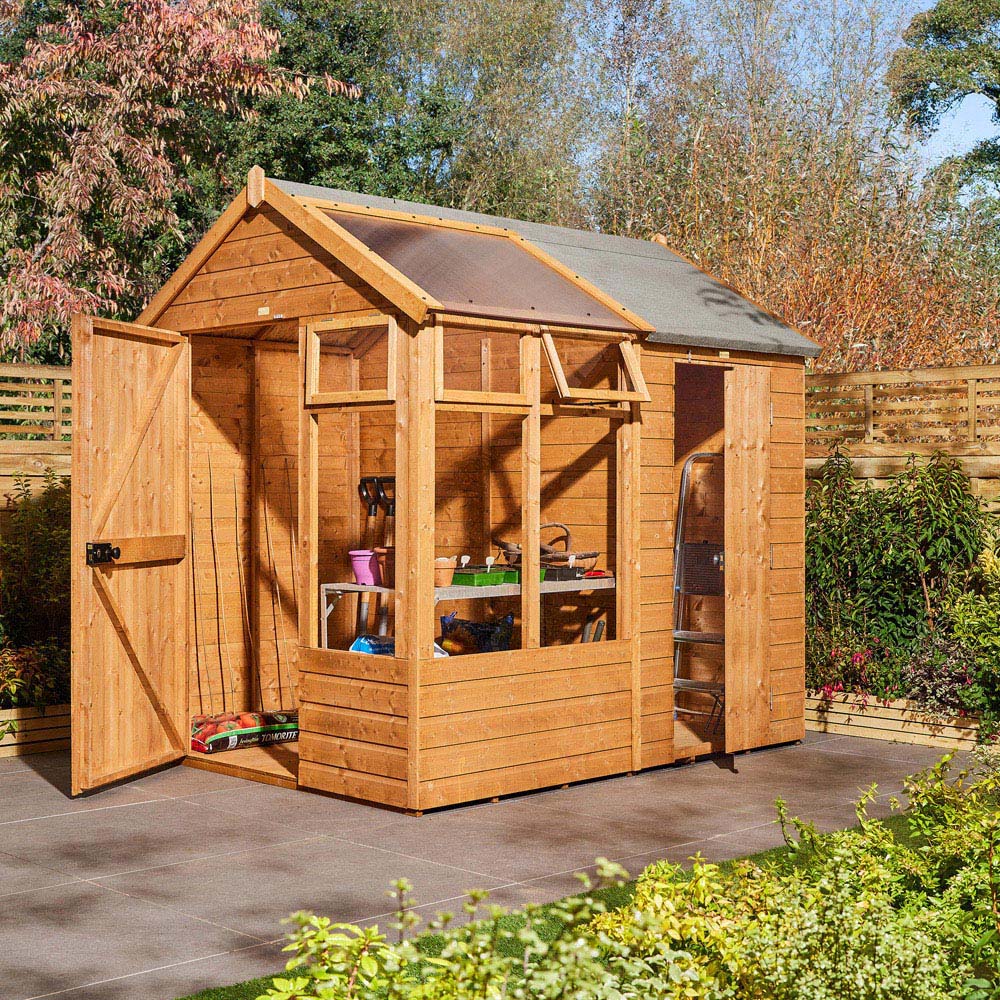 Rowlinson 8 x 6ft Growhouse with Store Image 8