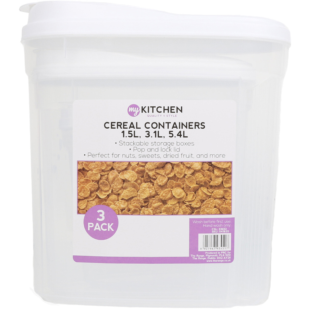 Single My Kitchen Food Container with Lid 3 Pack in Assorted styles Image 2