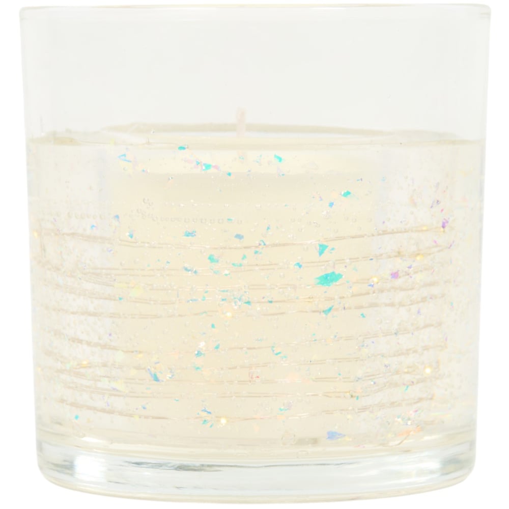 Iridescent Glitter Light Up LED Scented Candle White Image 3