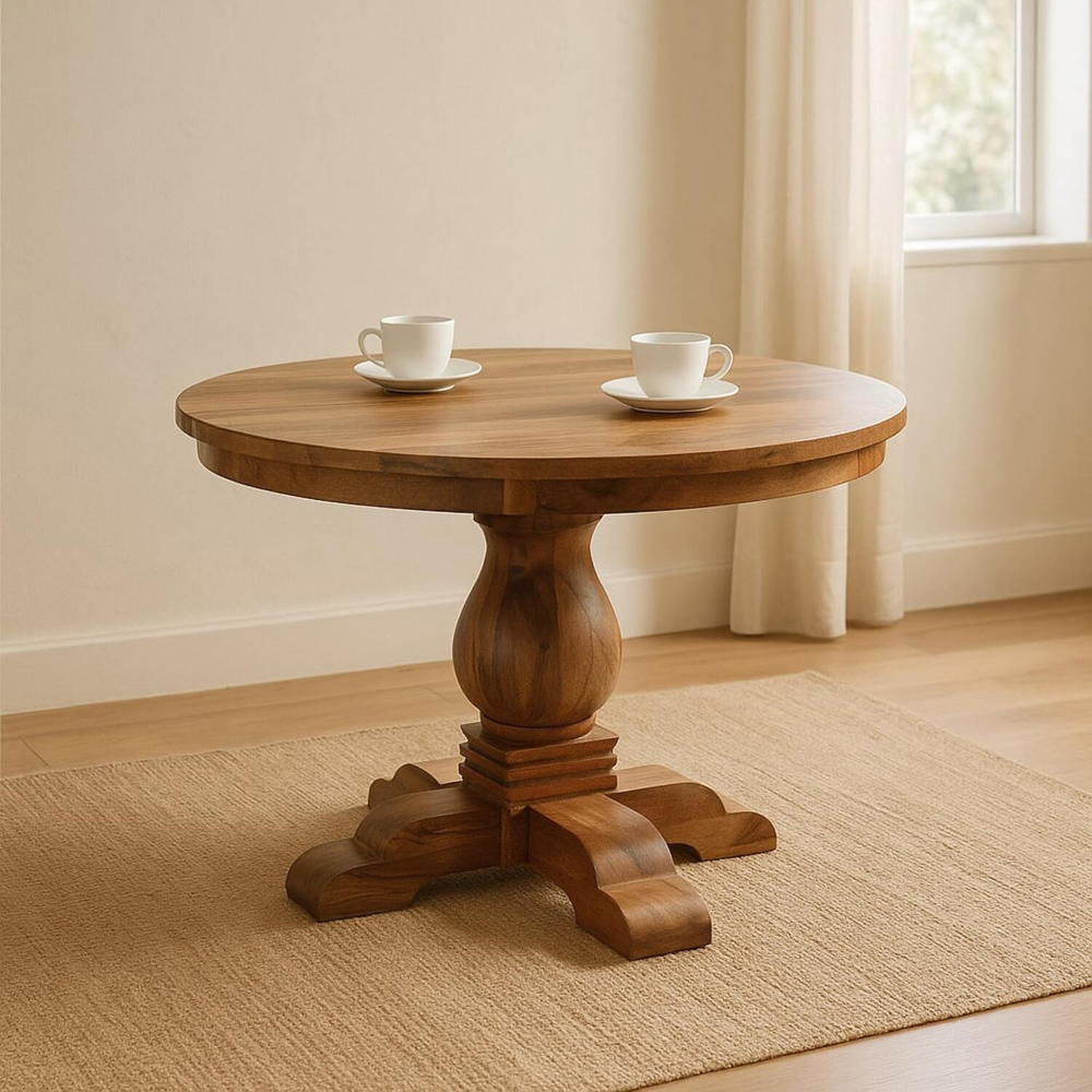 Artisan Furniture Valentina Chestnut 2 Seater Round Mango Wood Dining Table Image 7