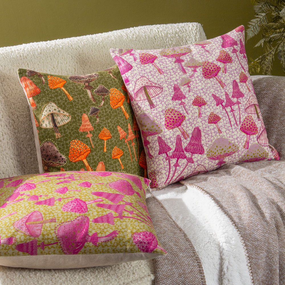 furn. Mushroom Fields Lilac Abstract Cushion Image 5