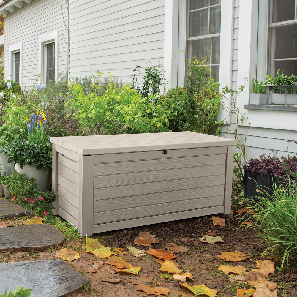 Keter Northwood Beige Wood Effect Outdoor Storage Box 630L Image 2
