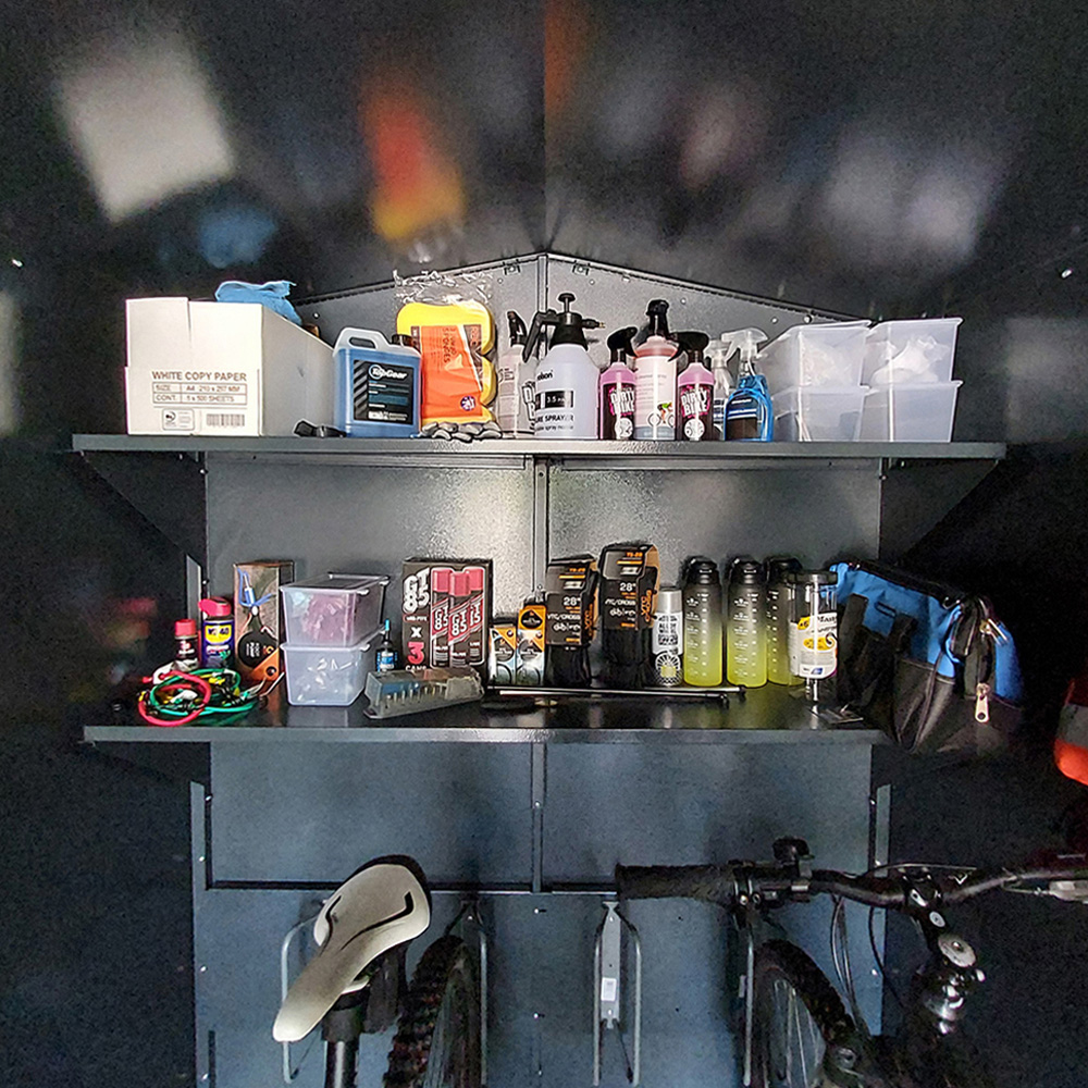 Asgard Centurion 5 x 18ft Double Door Green High Security Bike Shed Image 5