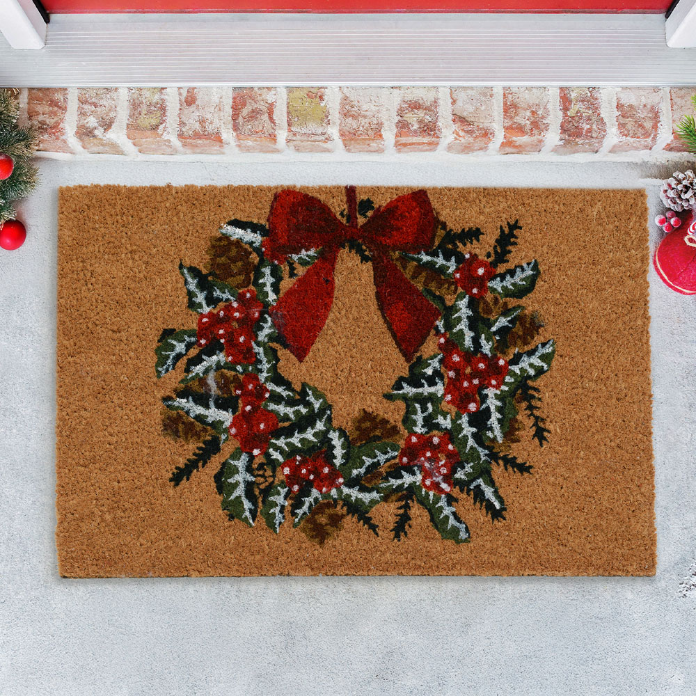 Single Printed Coir Doormat 60 x 40cm in Assorted styles Image 2