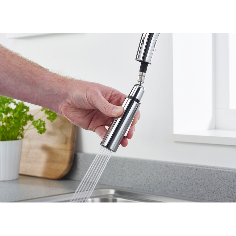 Bristan Jule Chrome Pull Out Kitchen Mono Sink Mixer Tap Image 3