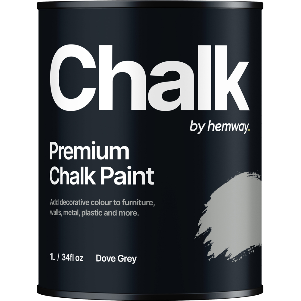 Hemway Dove Grey Furniture and Walls Matt Chalk Paint 1L Image 2