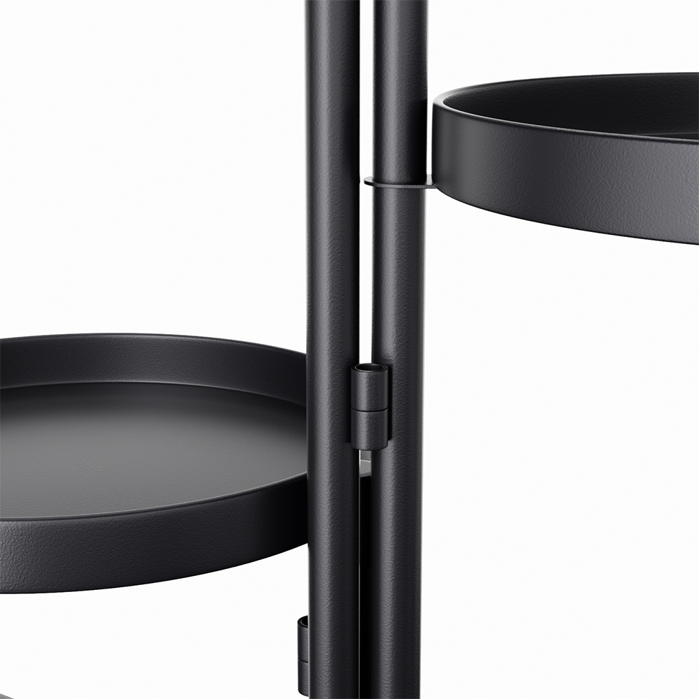 Living and Home Black 7-Tier Freestanding Foldable Metal Plant Stand Image 6