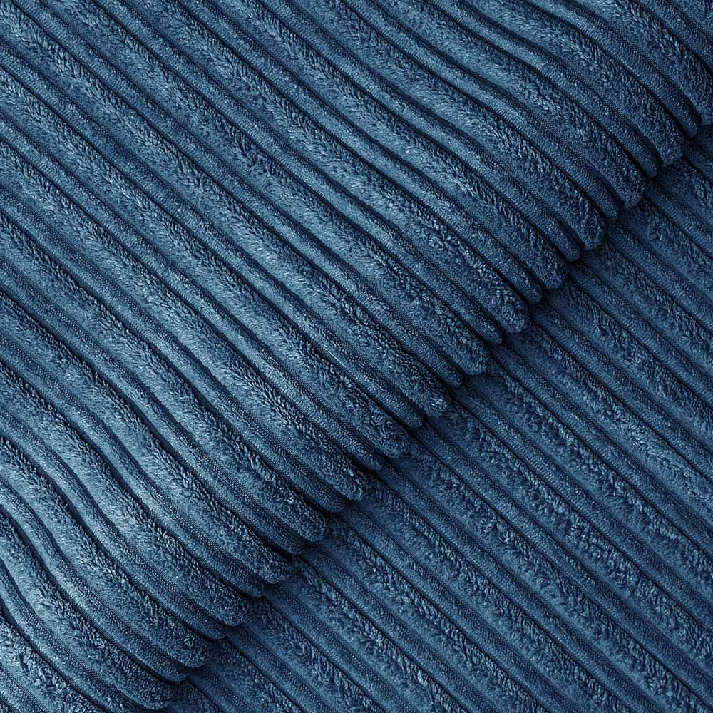 Luxor 5 Seater Marine Blue Jumbo Cord Full Back Sofa Suite Image 5