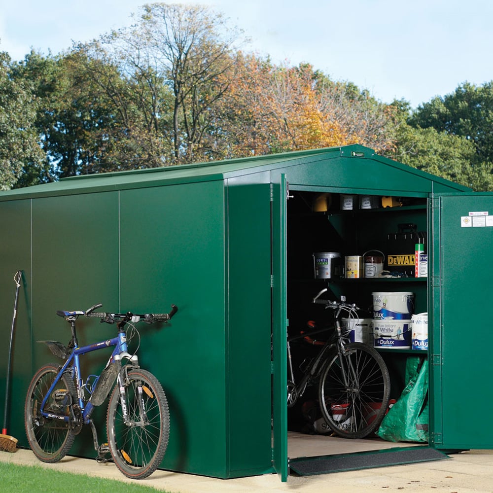 Asgard Gladiator 7 x 11ft Double Door Cream High Security Apex Garden Shed Image 2