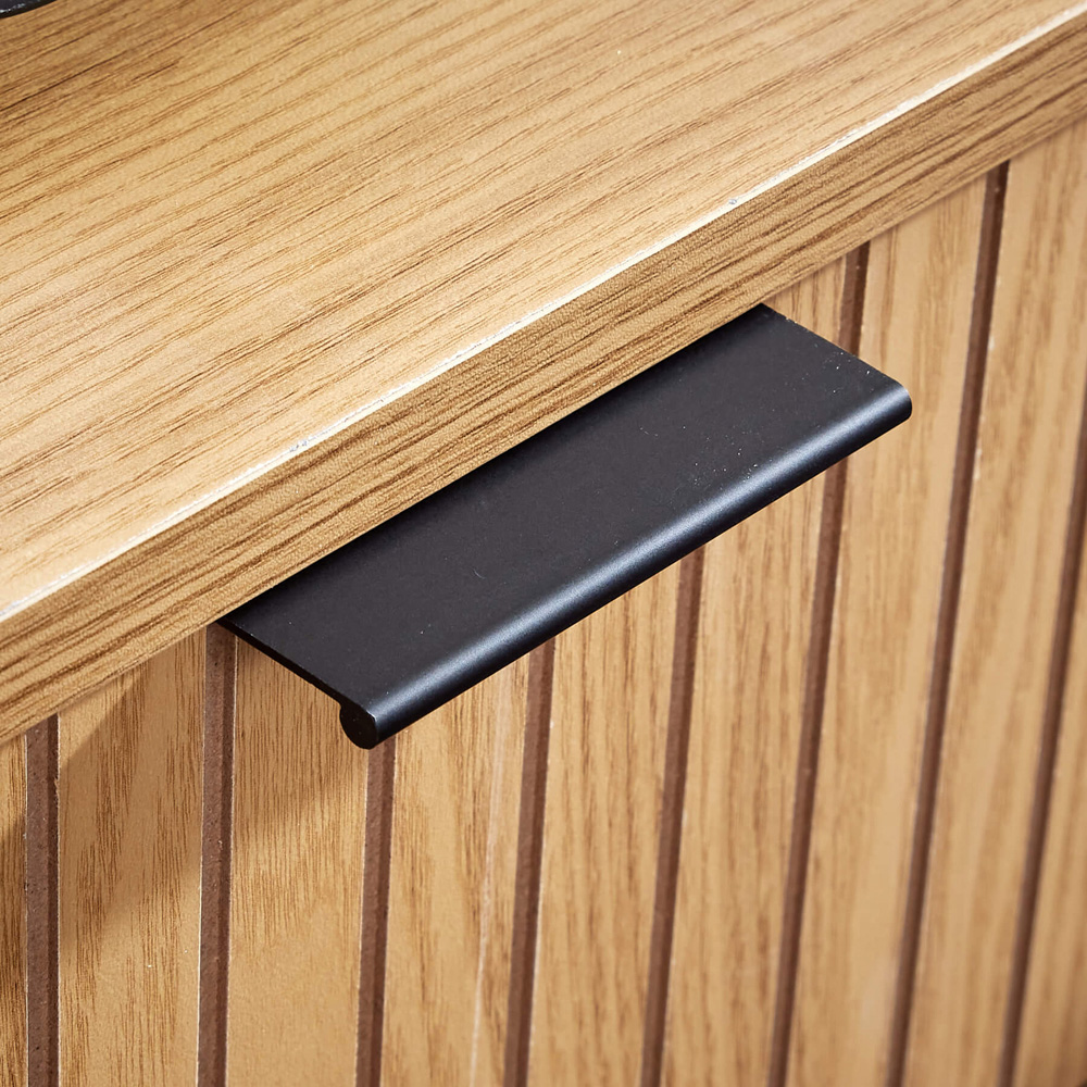 Home Source Wisbech 2 Drawer Wooden Bedside Table Image 5