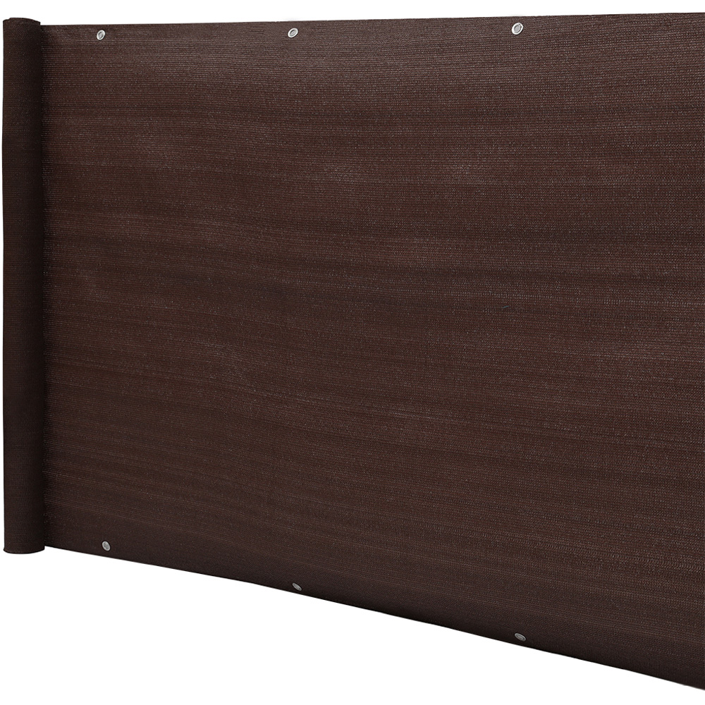 Living and Home 50 x 1m Brown Shade Fabric Privacy Screen with Gromets Image 2