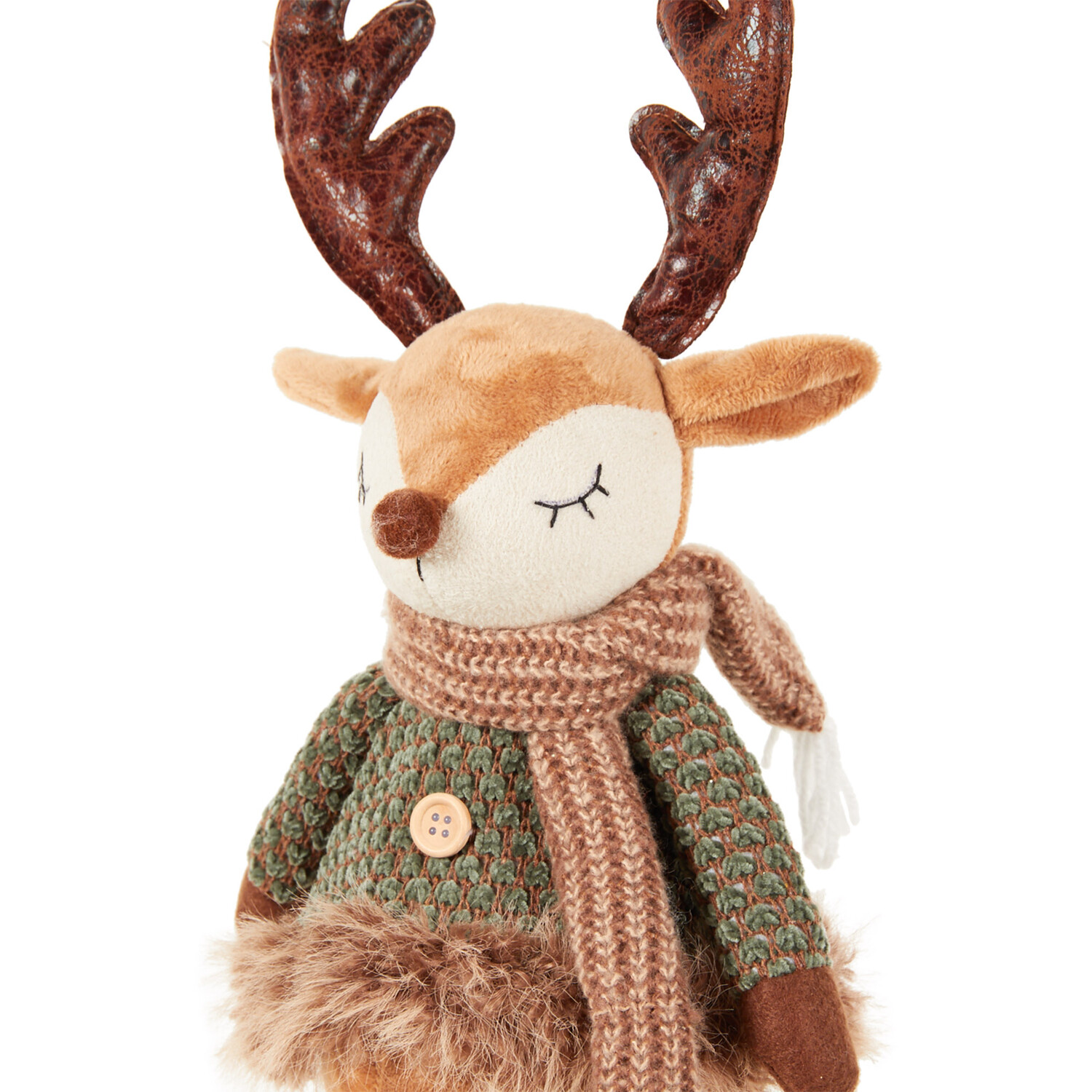 Standing Cosy Reindeer Green - Green Image 4