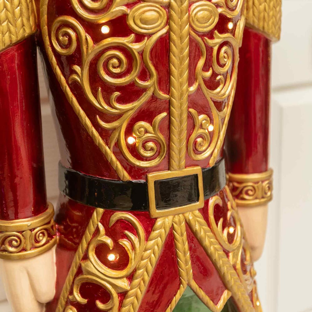 The Christmas Centre Red and Gold LED Lights Traditional Nutcracker King 5.5ft Image 4