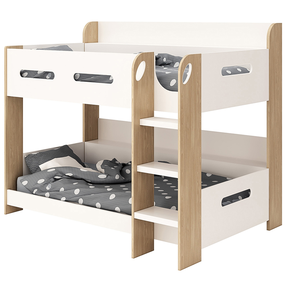 Kudl White and Oak Bunk Bed Image 2
