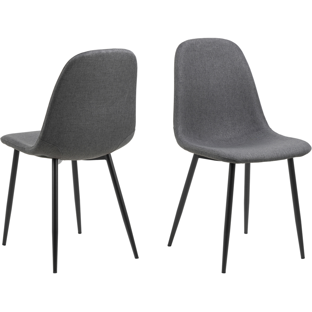 Florence Wilma 4 Seater Dining Table Set Oak Effect and Light Grey Image 3