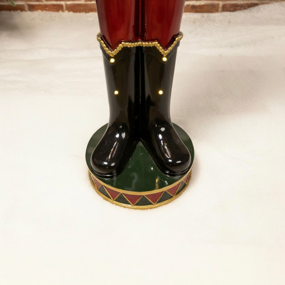 The Christmas Centre Dark Green Red and Black LED Lights Traditional Nutcracker Soldier 5ft Image 4