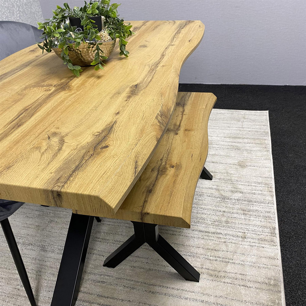 Kosy Koala 4 Seater Wooden Dining Set Grey Image 4