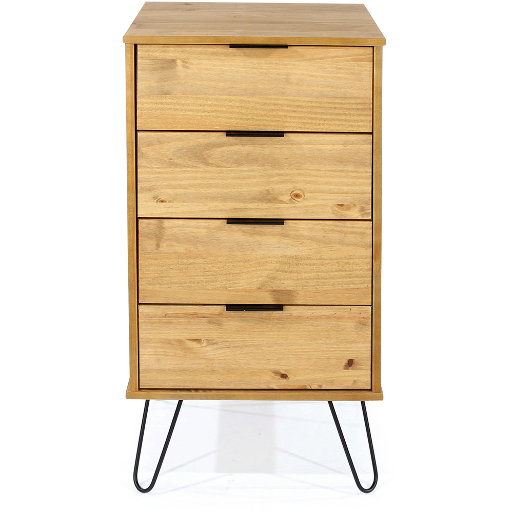 Core Products Augusta 4 Drawer Pine Narrow Chest of Drawers Image 2
