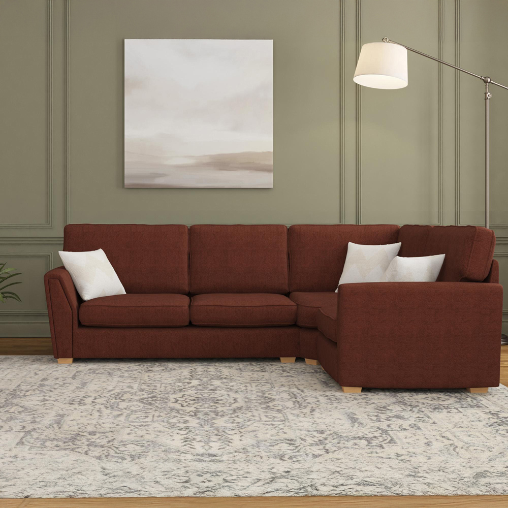 Wendleberry 3 Seater Venice Brick Fixed Back Right Hand Corner Sofa Image 5
