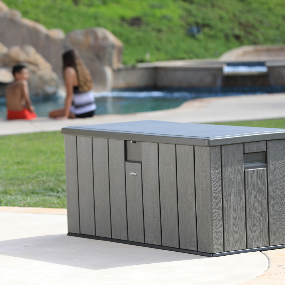Lifetime Products 567L Brown Outdoor Deck Storage Box Image 2