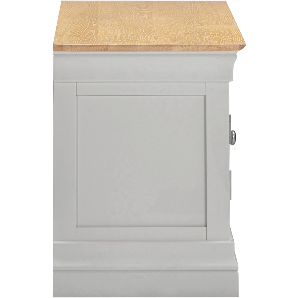 Seconique Bordeaux Pebble Grey and Oak Small TV Stand Image 6