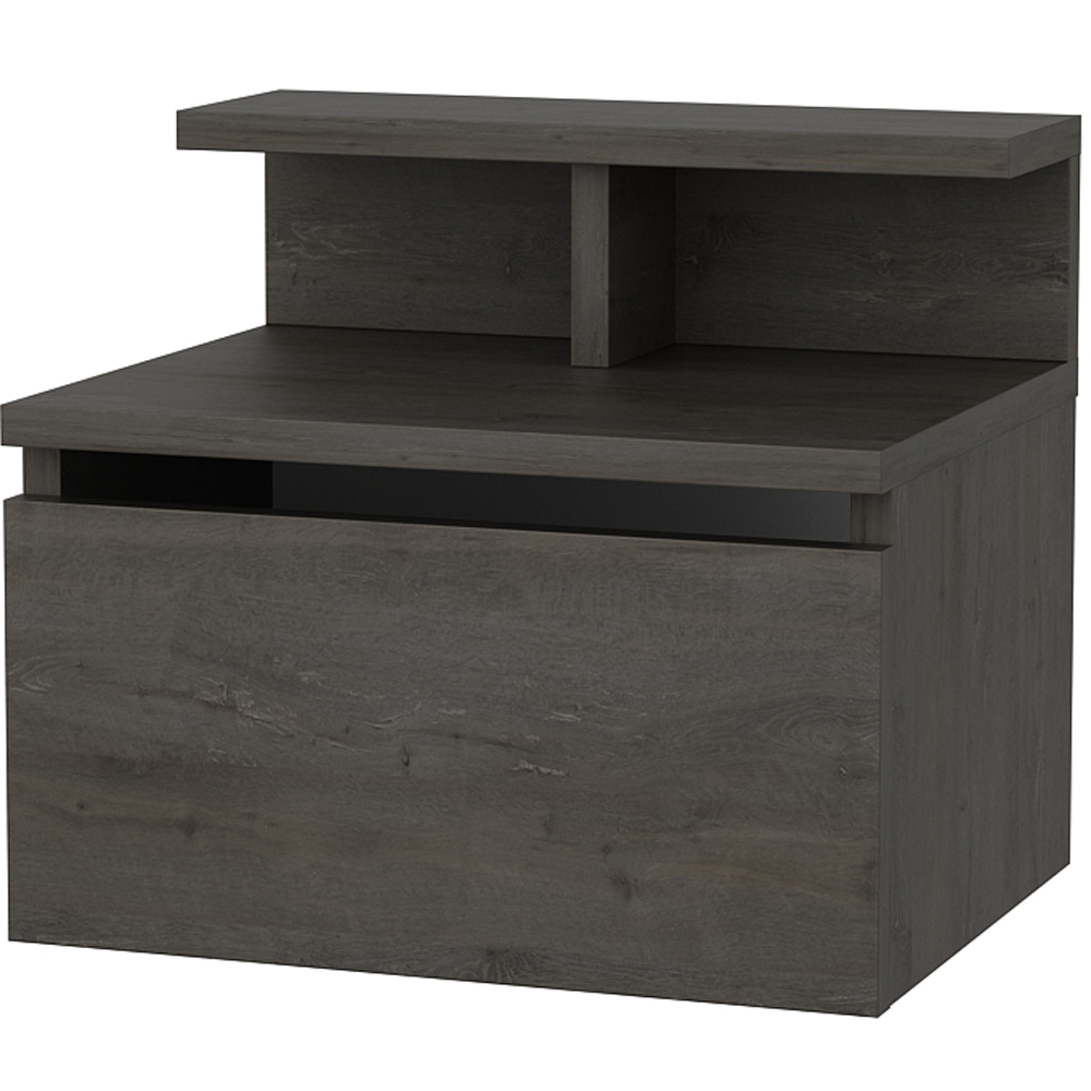 Decorotika Alice Single Drawer Single Shelf Wenge Floating Bedside Table Image 2