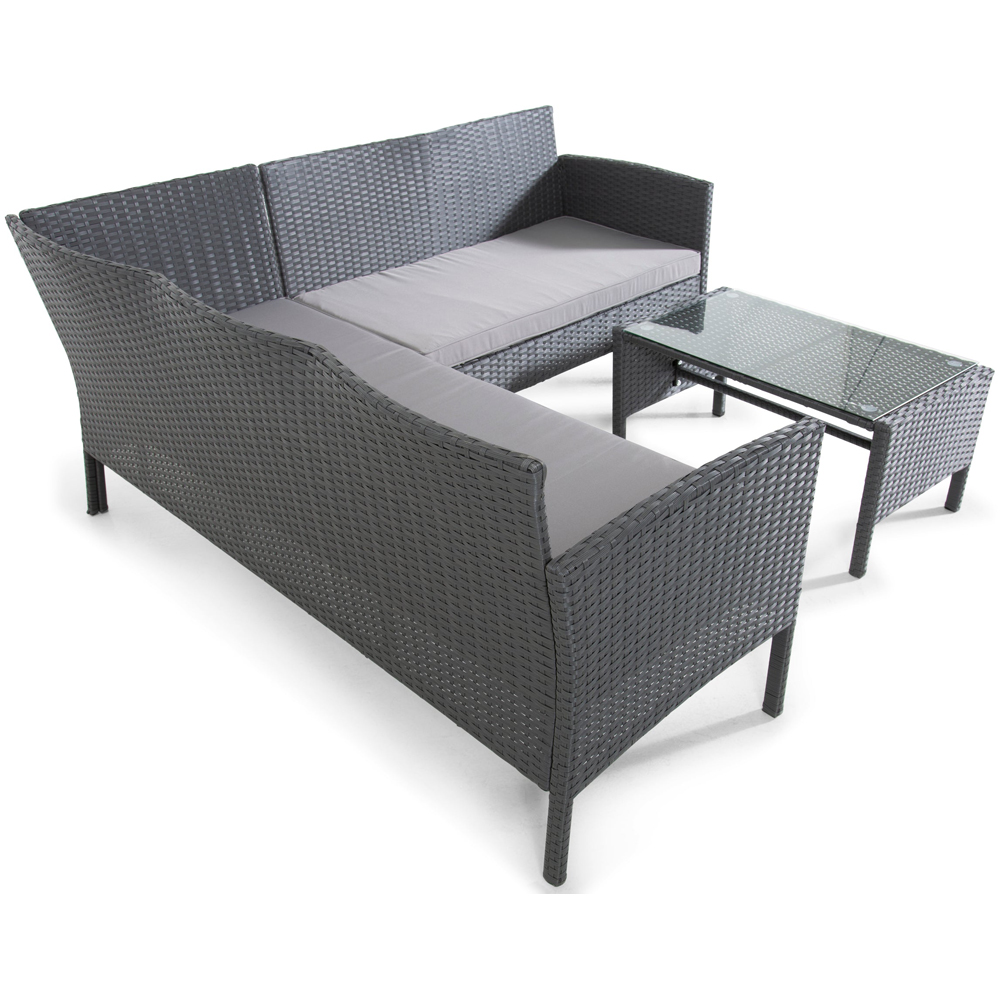 Outdoor Living The Lakewood 5 Seater Grey Rattan Corner Lounge Set Image 5
